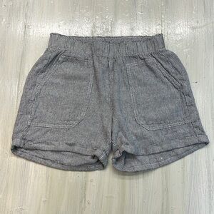 Briggs New York Blue Striped Linen Blend Cargo Short Sz S